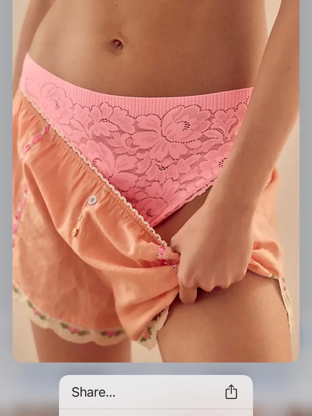 Free People Intimately Smooth Talking Bikini Neon Pink Lace